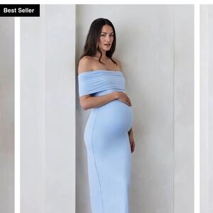 BUMPSUIT Bianca Maternity Dress | Powder Blue | NWT